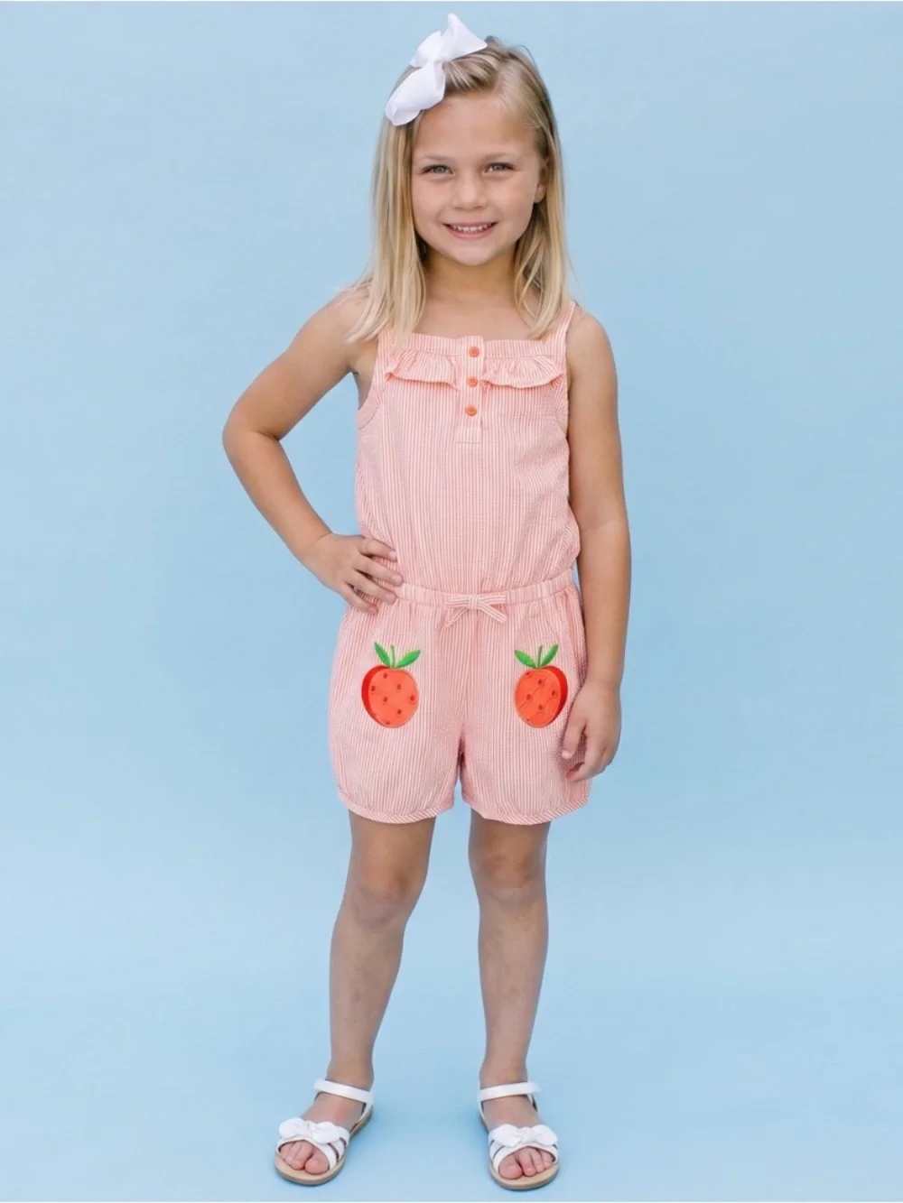 NWT GYMBOREE Seersucker Peaches Romper